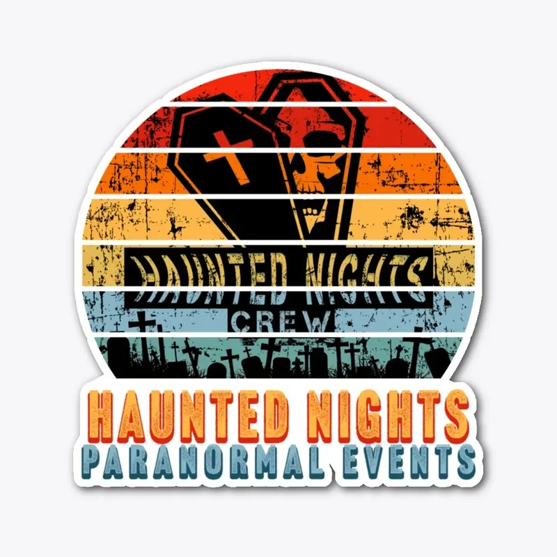 Haunted Nights Crew Retro Stickers 